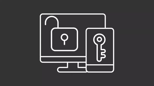 Authentication white line animation