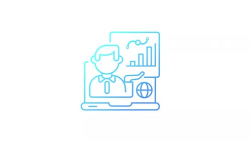 Animated Presentation Gradient Icon