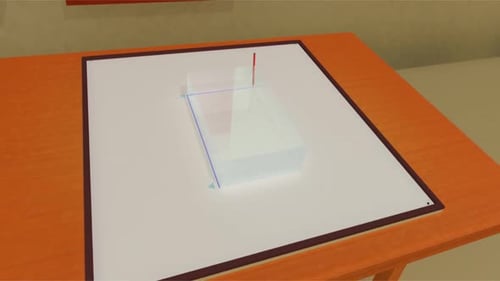 Scientific demonstration of light ray refraction