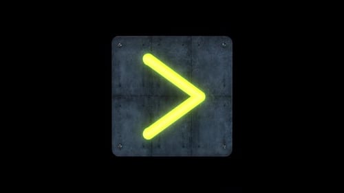 Neon Right Arrow Sign