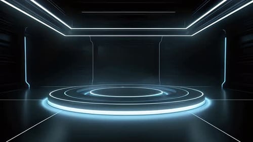 Futuristic Glowing Podium for Product Display