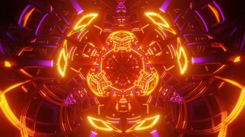 Neon Lights Flash in a Vibrant Rhythmic Disco Loop for Seamless VJ Visuals