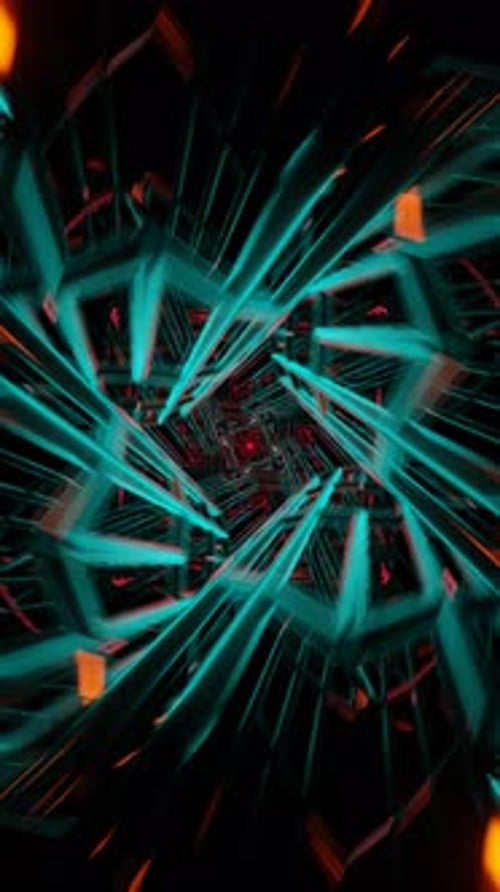 Vertical Video Lively VJ Loop Featuring a Captivating Flashing Neon Backdrop in a Hypnotic Sequence