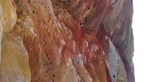 Aerial View of the Red Mountains Resembling a Martian Landscape