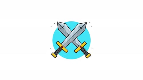 4k Sword. Ancient Treasure Concept Animation Video