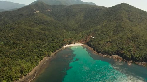 Tropical Island with Blue Lagoon