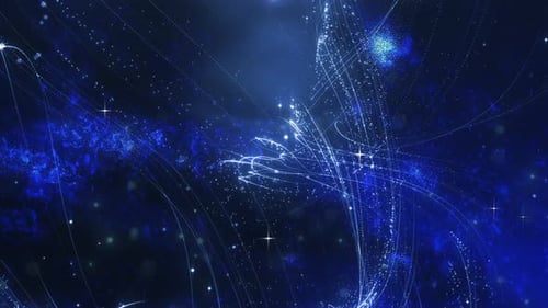 Blauer Hintergrund mit magischen Unterwasserpartikeln