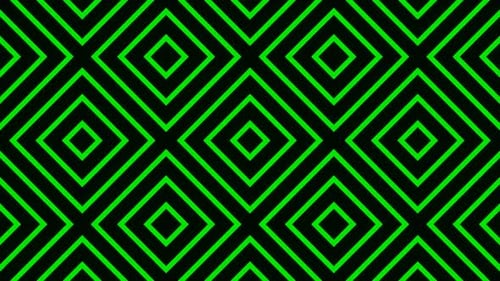 Green On Black Abstract Square Patterns Background Vj Loop Animation In 4K