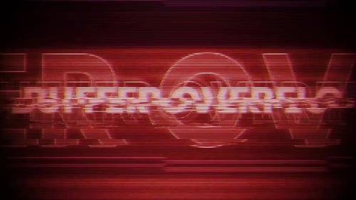 Buffer Overflow Word Vhs Effect On Digital Screen Message