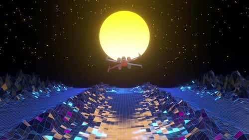 Dibujos animados de nave espacial 4k