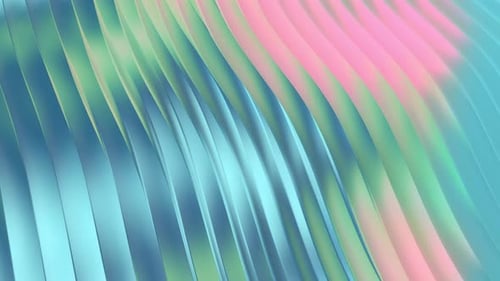Fluid Abstract Iridescent Wavy Lines Background Animation