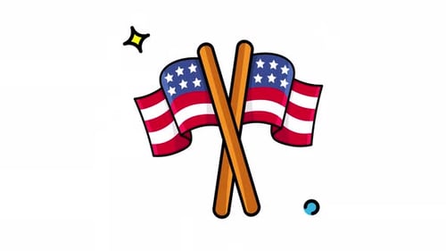 Animated US Flags for National Day Celebrations