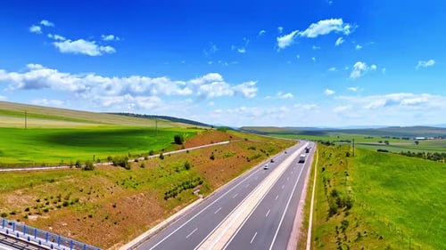 Trânsito pelas rodovias longe das grandes cidades. Estradas na bela paisagem da Eslováquia
.