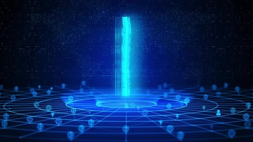 Glowing 5G WiFi Signal Network Technology Animation