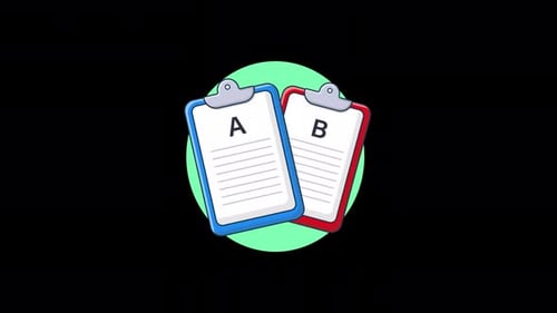 Zwischenablage mit Plan A und B. Animationsvideo zum Plankonzept — transparent
