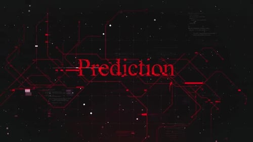 Texto de previsão sobre fundo futurista do ciberespaço