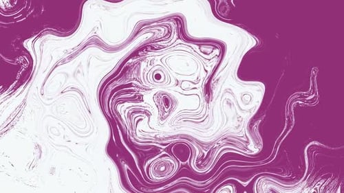 Abstract Fluid Morphing Liquid Background in Purple and White