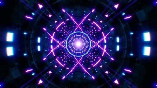 Flickering Technology Tunnel Vj Background