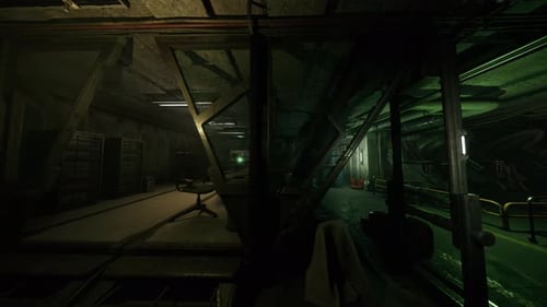 Gritty Industrial Bunker Camera Flythrough