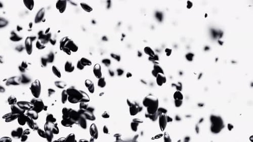 Flying 3D Black Hearts