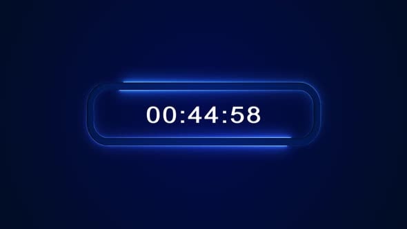 Countdown Timer HUD Futuristic Interference Countdown Timer Modern Hi ...