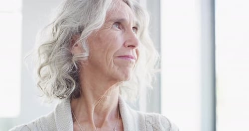 Medical Worker with Senior Woman with Gray Hair