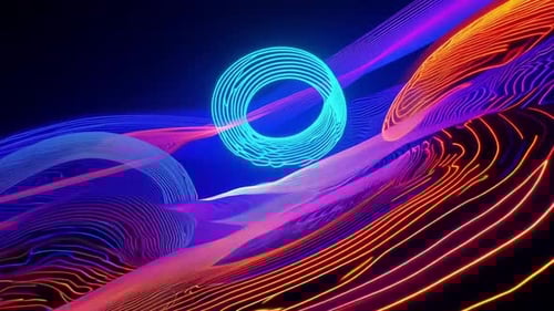 Fondo abstracto dinámico de ondas de partículas azules