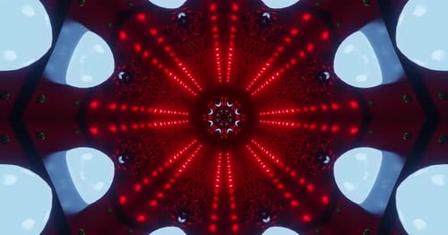 Futuristic Glowing Geometric Abstract Tunnel Loop Background