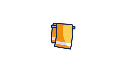Animated Towel Icon Design for Hygiene Content