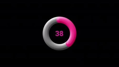 Loading animation progress bar circle and linear style with percentage, digital preloader countdown.