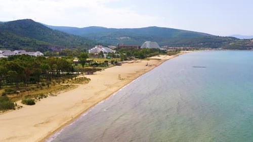 aerial view of empty beach