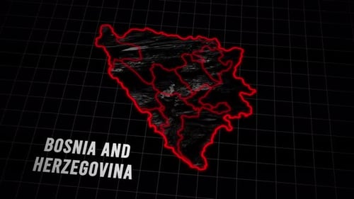 Geometric Map Reveal for Bosnia and Herzegovina