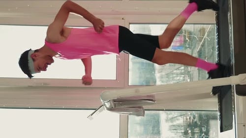 Slender Man Running on Treadmill Inside