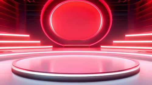 Futuristic Virtual Stage Background for Broadcasts