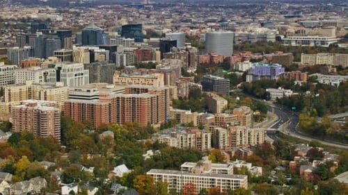 Cinematic And Beautiful View Of Washington DC Cityscape, USA