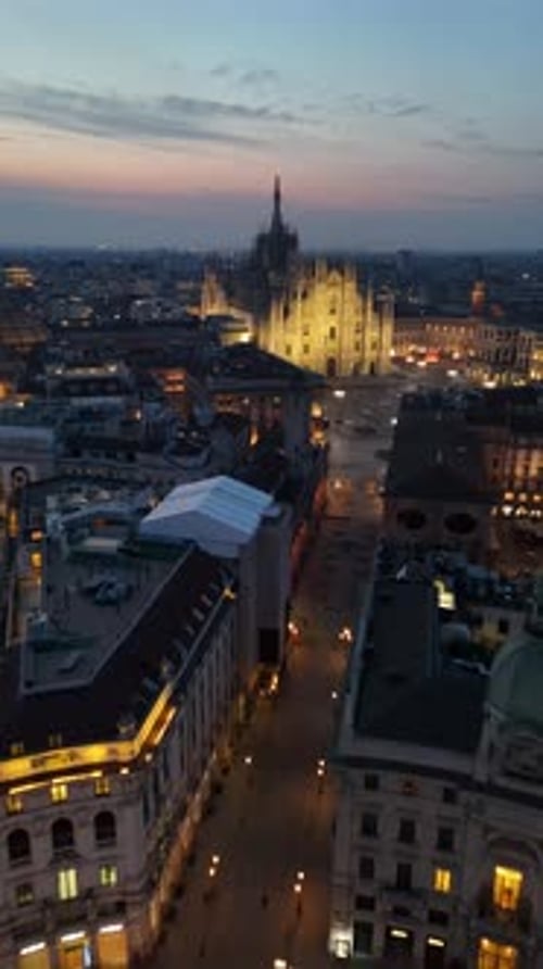 Twilight Over Milano: A Cityscape View