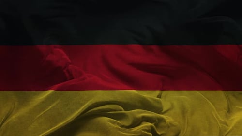 Realistic Waving Germany Flag Loop Background Animation