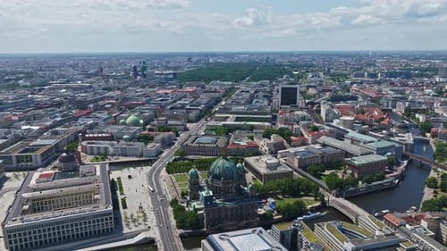 Aerial view of mitte district in Berlin , Germany