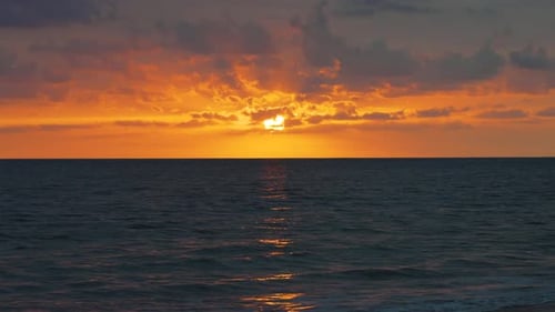 Sunset in Mexico of sea. 4k Cinematic shot on FX3