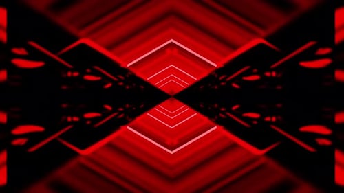 Hell Red Neon Bright Arrow Tunnel Vj Loop Background Animation Illumination