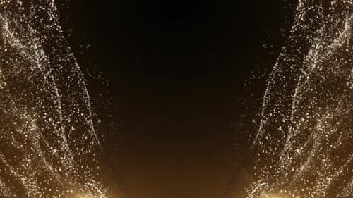 Schleife im Hintergrund mit Goldpartikeln