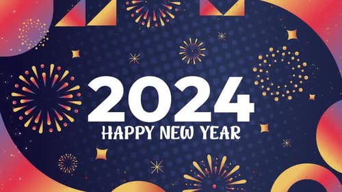 Frohes neues Jahr 2024 Hintergrund