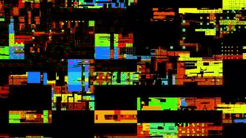Abstract Glitch Digital Data Stream Background