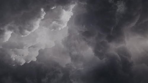 Aerial View of Ominous Gray Storm Clouds