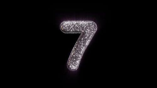 Number 7 with Disco Ball aesthetics On Alpha Loop