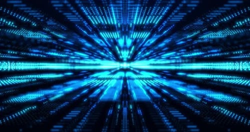 Abstract scene of futuristic cyber world, sci-fi grid, technology glowing surface, neon night scene