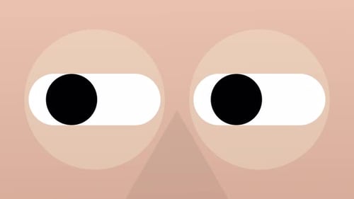 Blinking Eye animation Facial expression of a person - tired person's emotions