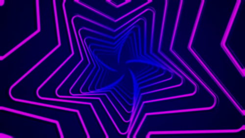 Abstract Intersections: Wavy Tunnel, Line, Star, and Background II