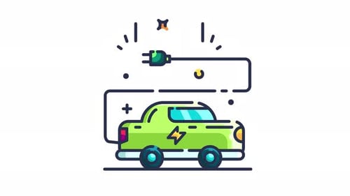 Animated Electric Vehicle Charging Icon