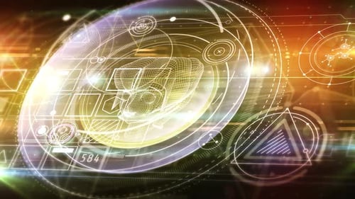 Animierte abstrakte Infografik-Arrays von NFT Data HD